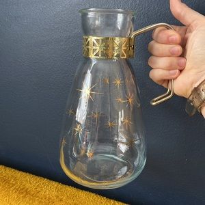Vintage MCM glass atomic pitcher